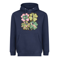 Navy st patricks day clover Heavyweight Hoodie - MaliasSmallBusiness