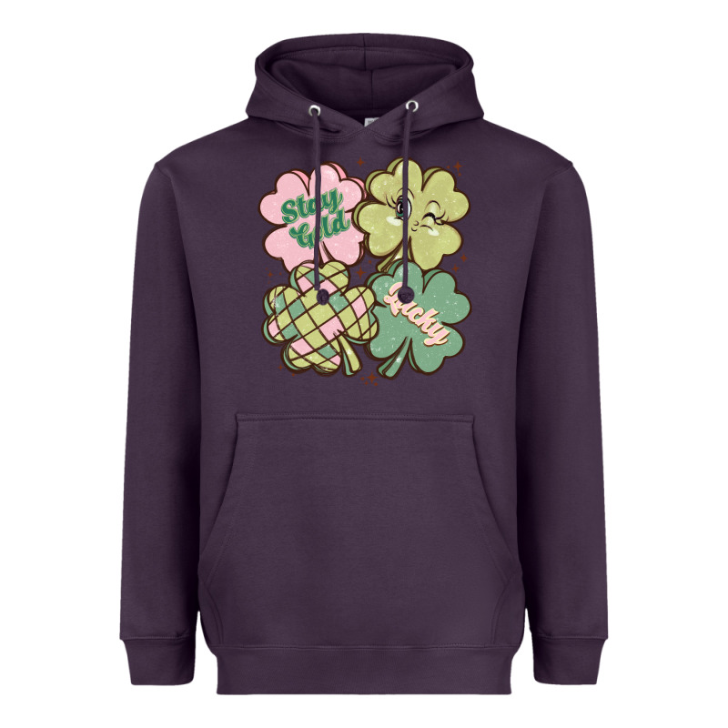 St Patricks Day Clover Heavyweight Hoodie by MaliasSmallBusiness | Teevron