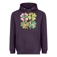 Plum st patricks day clover Heavyweight Hoodie - MaliasSmallBusiness