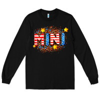 Black usa mini  leopard background Long Sleeve Tee - AdoDesignShop