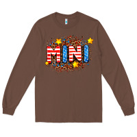 Chestnut usa mini  leopard background Long Sleeve Tee - AdoDesignShop