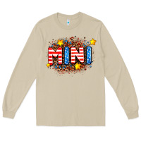 Mushroom usa mini  leopard background Long Sleeve Tee - AdoDesignShop