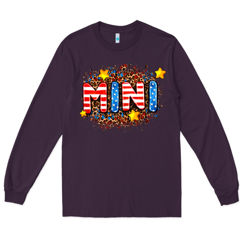 Usa Mini  Leopard Background Long Sleeve Tee by AdoDesignShop | Teevron