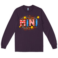 Plum usa mini  leopard background Long Sleeve Tee - AdoDesignShop