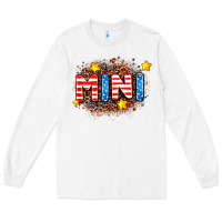 White usa mini  leopard background Long Sleeve Tee - AdoDesignShop