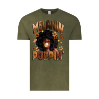 Vintage Olive melanin poppin Vintage Tee - Zillion Design Studio