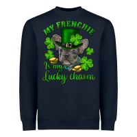 Navy st.patrick's day my french bulldog is my lucky charm Heavyweight Sweatshirt - RanaPortraitStore