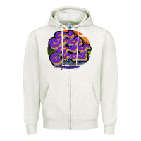 Oatmeal Heather trick or treat Zipper Hoodie - JahusDesignShop