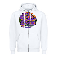 White trick or treat Zipper Hoodie - JahusDesignShop