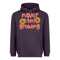 Plum never stop growing Heavyweight Hoodie - MaliasSmallBusiness