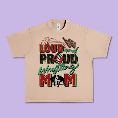 Loud And Proud Wrestling Mom Urban Heavy Tee Designed By Zillion Design Studio