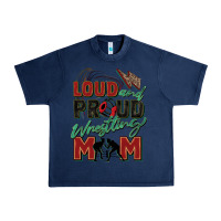Navy loud and proud wrestling mom Urban Heavy Tee - Zillion Design Studio