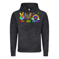 Vintage Black peace love pride Vintage Hoodie - Zillion Design Studio