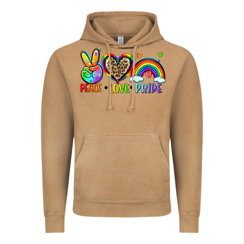 Peace Love Pride Vintage Hoodie by Zillion Design Studio | Teevron