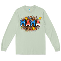 Matcha usa Mama  leopard background Long Sleeve Tee - AdoDesignShop