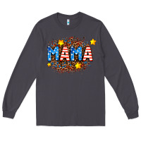 Smoke usa Mama  leopard background Long Sleeve Tee - AdoDesignShop