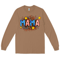 Toasted Coconut usa Mama  leopard background Long Sleeve Tee - AdoDesignShop