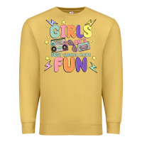 Antique Gold girls just wanna have fun Premium Sweatshirt - MaliasSmallBusiness