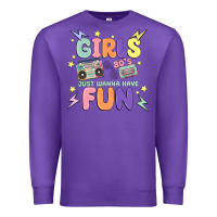Purple girls just wanna have fun Premium Sweatshirt - MaliasSmallBusiness