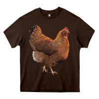 Chocolate Brown new hampshire red chicken Heavy Core Tee - LillyAllenDesigns