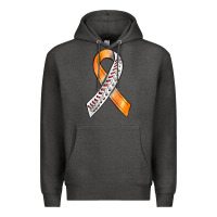 Charcoal Heather Kidney Cancer Ribbon Baseball Premium Hoodie - BundleAndBundleShop