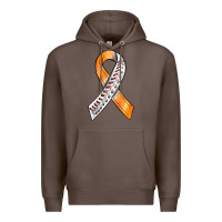 Coffee Kidney Cancer Ribbon Baseball Premium Hoodie - BundleAndBundleShop