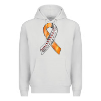Dove Grey Kidney Cancer Ribbon Baseball Premium Hoodie - BundleAndBundleShop