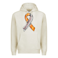 Oatmeal Heather Kidney Cancer Ribbon Baseball Premium Hoodie - BundleAndBundleShop
