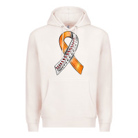 Pale Pink Kidney Cancer Ribbon Baseball Premium Hoodie - BundleAndBundleShop