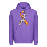 Purple Kidney Cancer Ribbon Baseball Premium Hoodie - BundleAndBundleShop