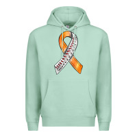 Seafoam Kidney Cancer Ribbon Baseball Premium Hoodie - BundleAndBundleShop