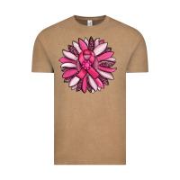 Vintage Coffee breast awareness cancer pink sunflower Vintage Tee - RanaPortraitStore
