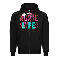 Black nurse life Zipper Hoodie - AdoDesignShop