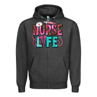 Charcoal Heather nurse life Zipper Hoodie - AdoDesignShop