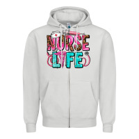 Dove Grey nurse life Zipper Hoodie - AdoDesignShop