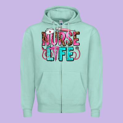 Nurse Life Zipper Hoodie Designed By Adodesignshop