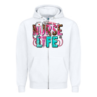 White nurse life Zipper Hoodie - AdoDesignShop