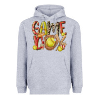 Heather Grey game day softball Heavyweight Hoodie - MaliasSmallBusiness