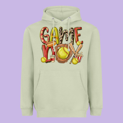 Game Day Softball Heavyweight Hoodie Designed By Maliassmallbusiness