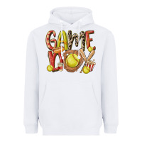 White game day softball Heavyweight Hoodie - MaliasSmallBusiness