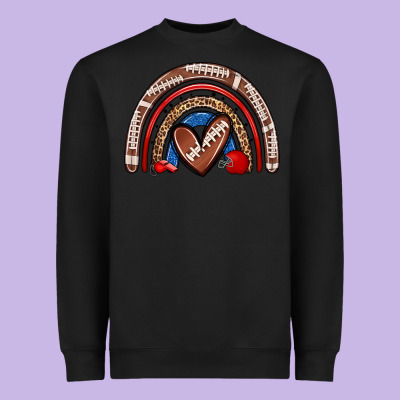 Football Rainbow Heavyweight Sweatshirt Designed By Zillion Design Studio