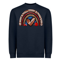 Navy football rainbow Heavyweight Sweatshirt - Zillion Design Studio