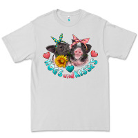 Dove Grey hogs and kisses pigs Premium Tee - Artiststas