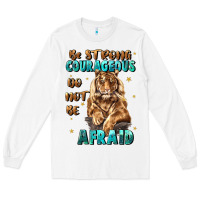 White be strong and courageous Long Sleeve Tee - JahusDesignShop
