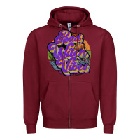Burgundy bad witch vibes Zipper Hoodie - JahusDesignShop