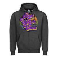 Charcoal Heather bad witch vibes Zipper Hoodie - JahusDesignShop