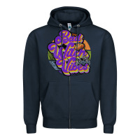 Navy bad witch vibes Zipper Hoodie - JahusDesignShop