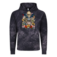Cloud Black Flower Boho Skull Skeleton Vintage Hoodie - RanaPortraitStore