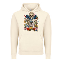 Vintage Artic Flower Boho Skull Skeleton Vintage Hoodie - RanaPortraitStore