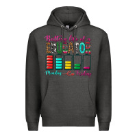 Charcoal Heather Battery Life Of A Educator Premium Hoodie - BundleAndBundleShop